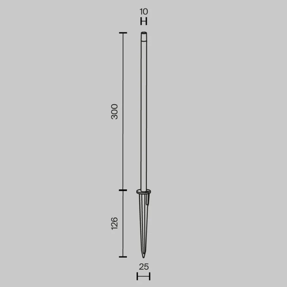 Lampioni Da Giardino-Maytoni spear lampione da giardino moderno con picchetto led 3000k ip65