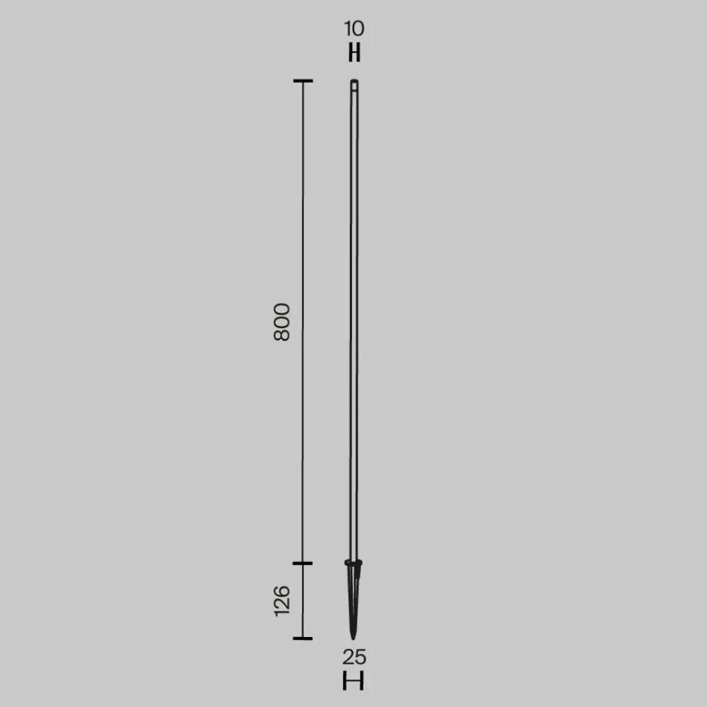Lampioni Da Giardino-Maytoni spear lampione da giardino con picchetto minimal led 3000k ip65