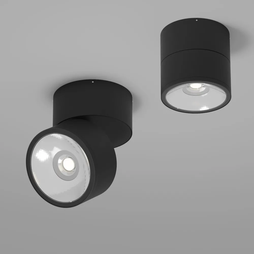 Faretti Da Esterno-Maytoni spin faretto da esterno nero design minimal led 3000k ip54