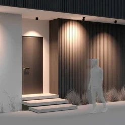 Faretti Da Esterno-Maytoni spin faretto da esterno nero design minimal led 3000k ip54