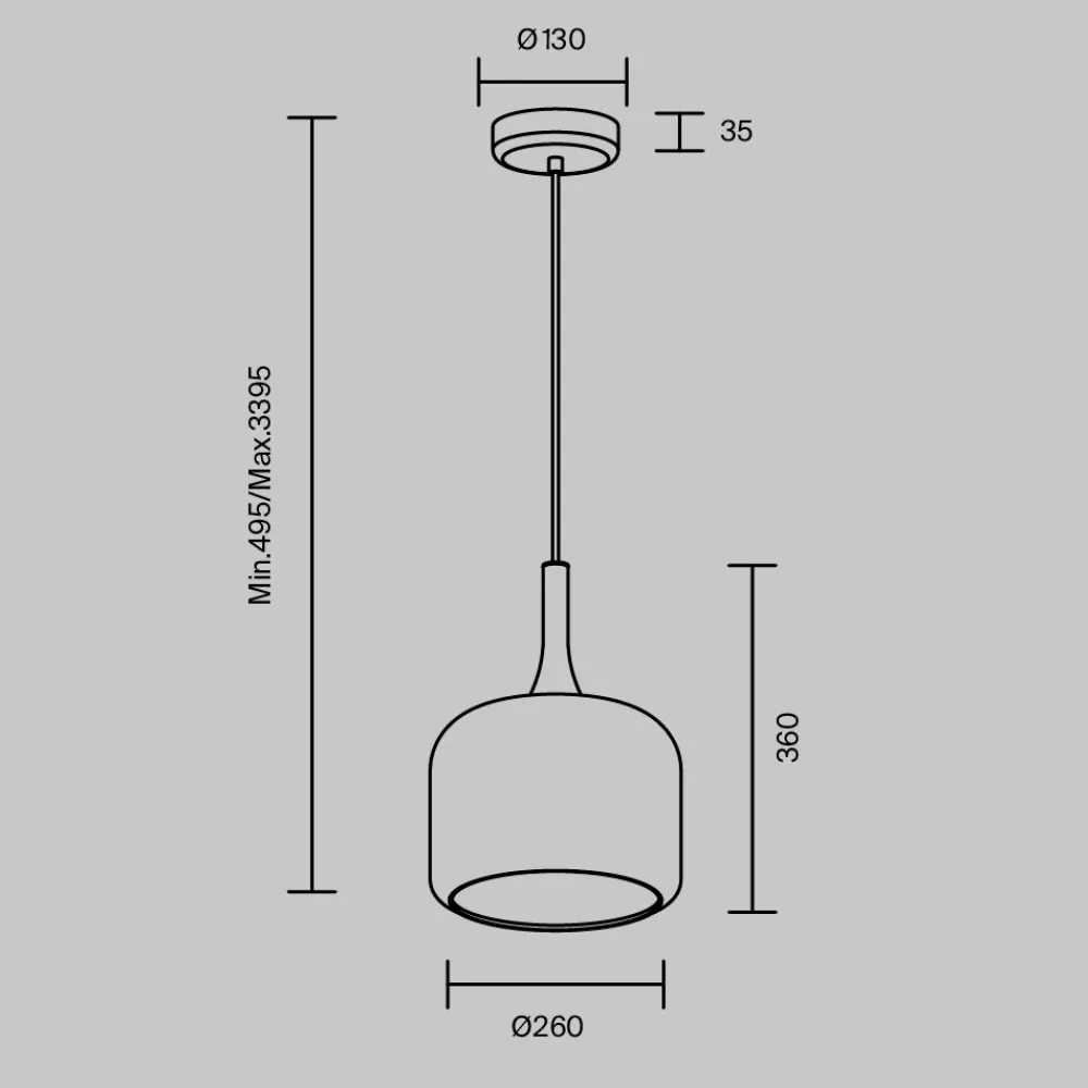 Lampade A Sospensione-Maytoni spirito lampada a sospensione led 12w 3000k per isola cucina