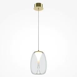 Lampade A Sospensione-Maytoni splash lampada a sospensione led 7w 3000k in vetro trasparente