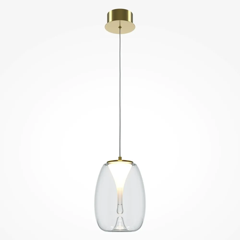 Lampade A Sospensione-Maytoni splash lampada a sospensione led 7w 3000k in vetro trasparente