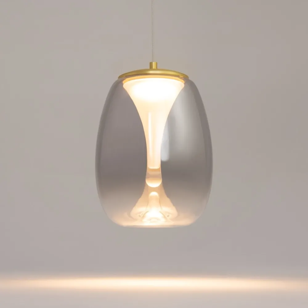 Lampade A Sospensione-Maytoni splash lampada a sospensione led 7w 3000k vetro effetto goccia