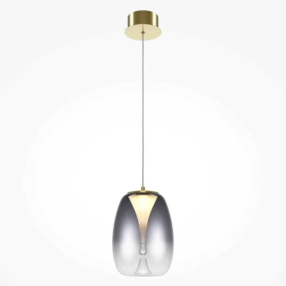 Lampade A Sospensione-Maytoni splash lampada a sospensione led 7w 3000k vetro effetto goccia