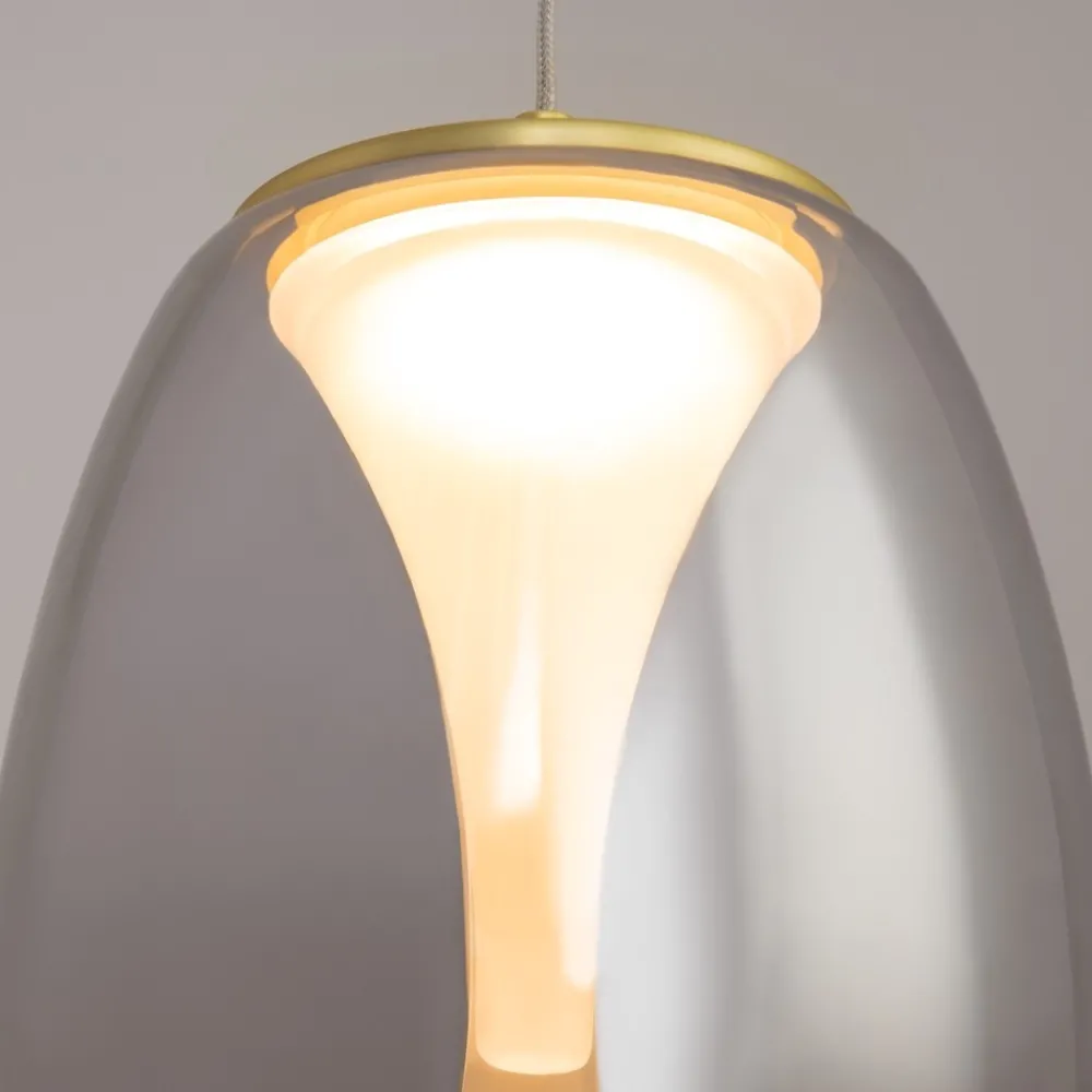 Lampade A Sospensione-Maytoni splash lampada a sospensione led 7w 3000k vetro effetto goccia