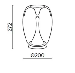 Lampade Da Tavolo-Maytoni splash lampada da tavolo design led 15w 3000k vetro fume