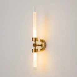 Applique Da Parete-Maytoni stelo applique da parete led 3000k cilindrico colore oro