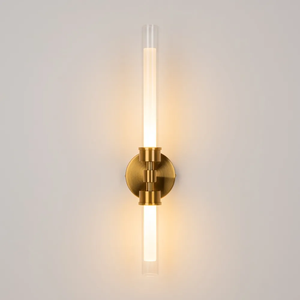 Applique Da Parete-Maytoni stelo applique da parete led 3000k cilindrico colore oro