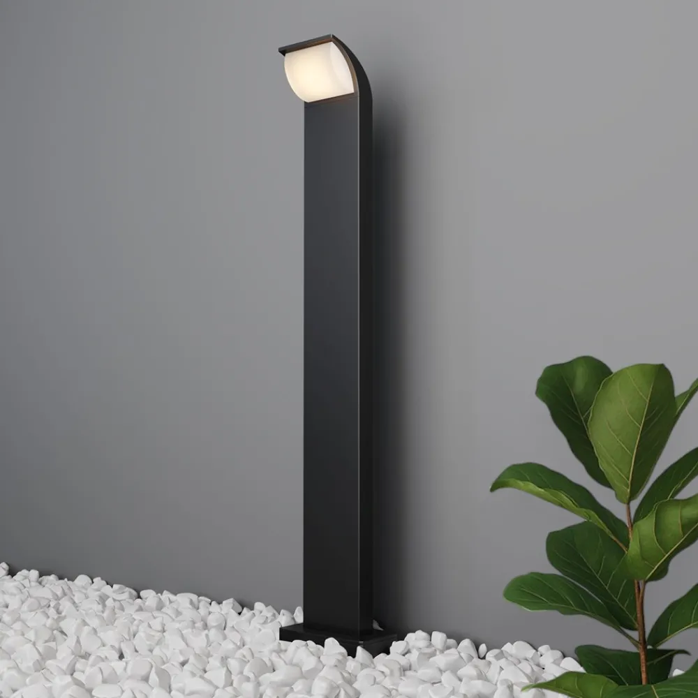 Lampioni Da Giardino-Maytoni stock lampione da giardino led 3000k ip65 colore nero