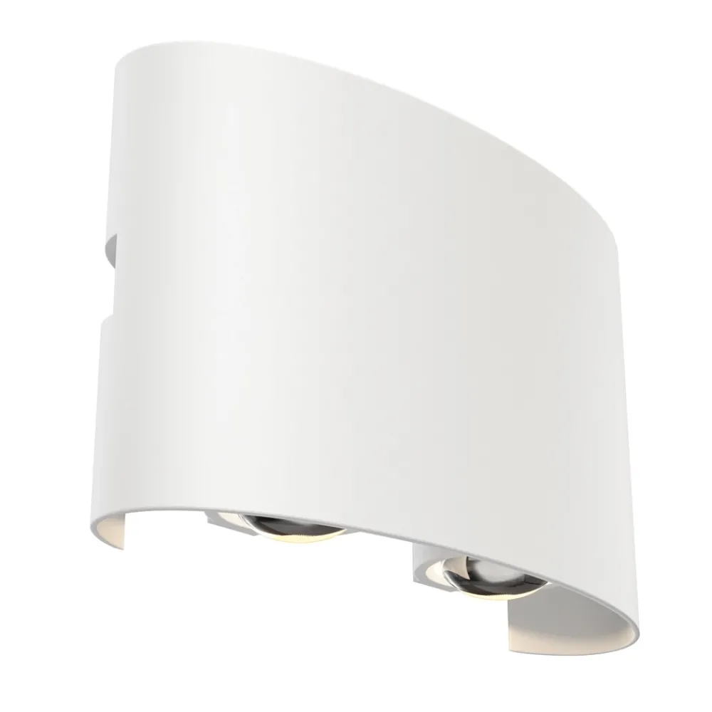 Applique Da Esterno-Maytoni strato applique da esterno led 3000k ip54 bianca