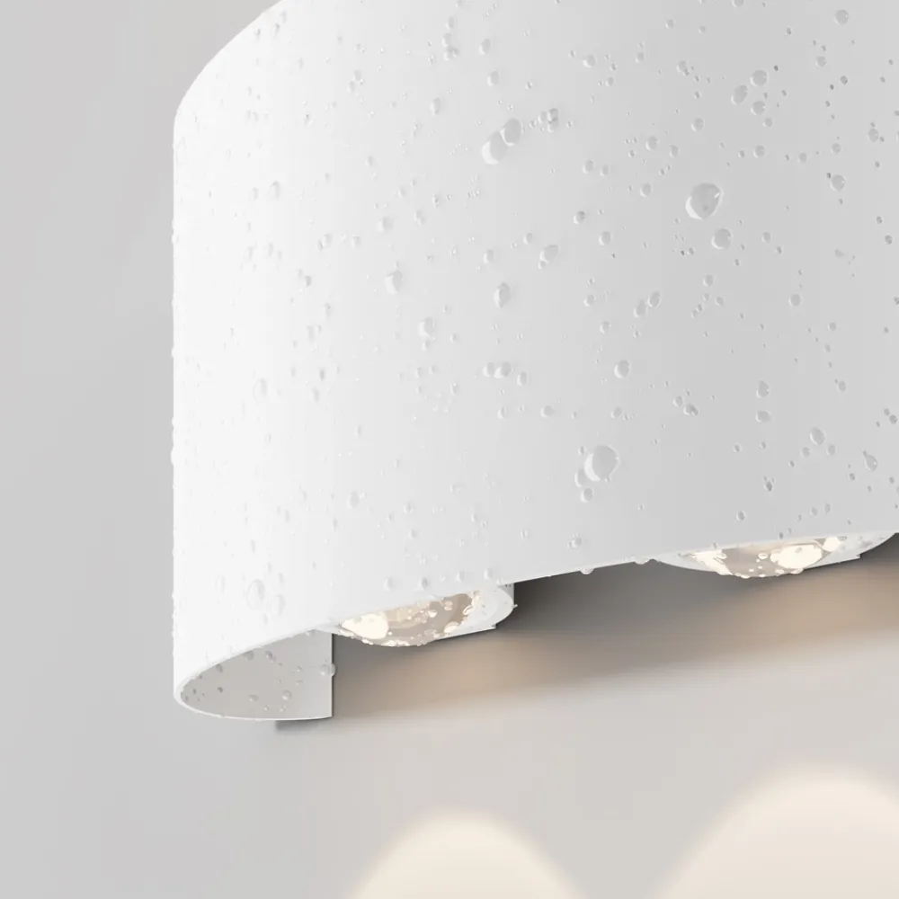 Applique Da Esterno-Maytoni strato applique da esterno led 3000k ip54 bianca