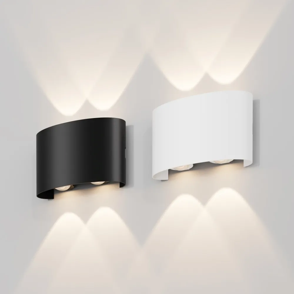 Applique Da Esterno-Maytoni strato applique da esterno led 4w 3000k ip54 nero moderno