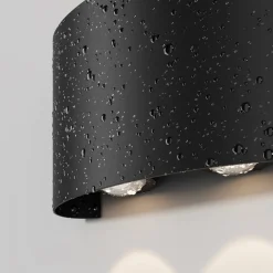 Applique Da Esterno-Maytoni strato applique da esterno led 4w 3000k ip54 nero moderno