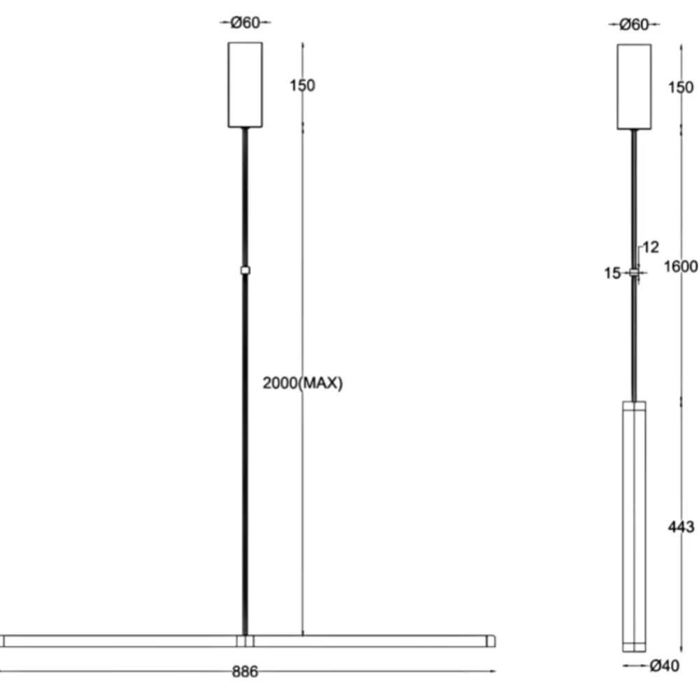 Lampadari Cucina-Maytoni supersymmetry lampadario per cucina orientabile led 4000k