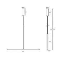 Lampadari Moderni-Maytoni supersymmetry lampadario moderno led 21w 4000k bianco