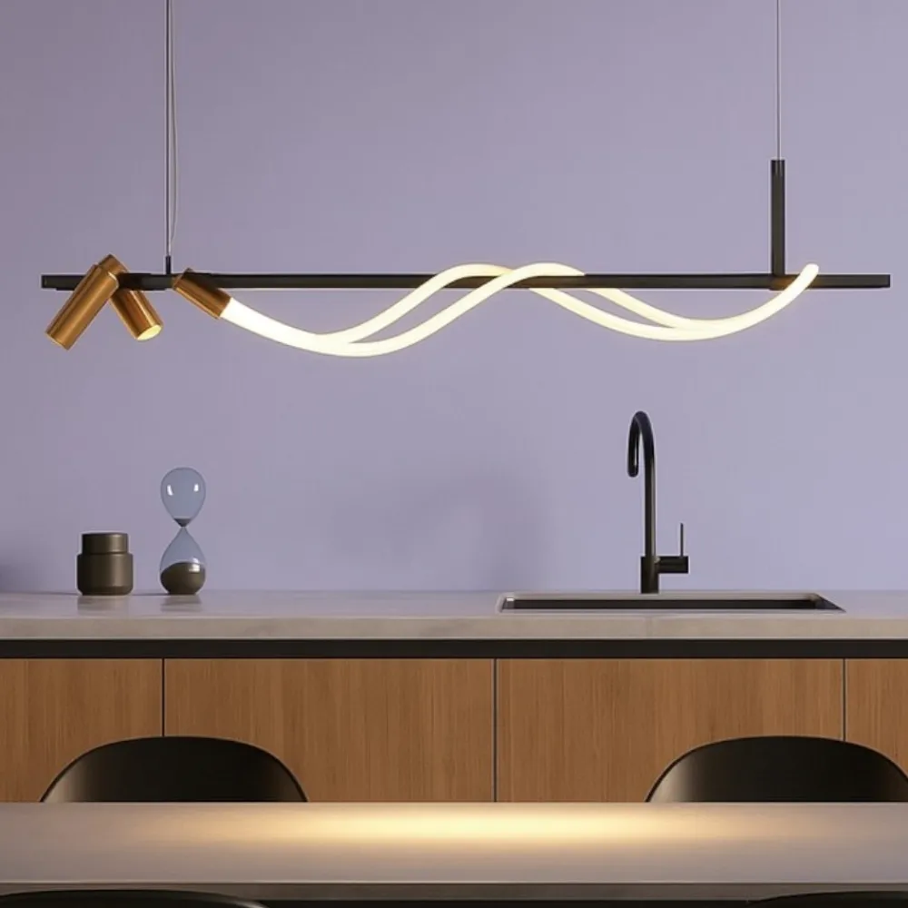 Lampadari Cucina-Maytoni tau lampadario da cucina led 3000k con 2 faretti