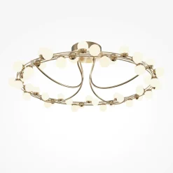 Plafoniere Moderne-Maytoni tessara plafoniera moderna colore oro con sfere led 3000k