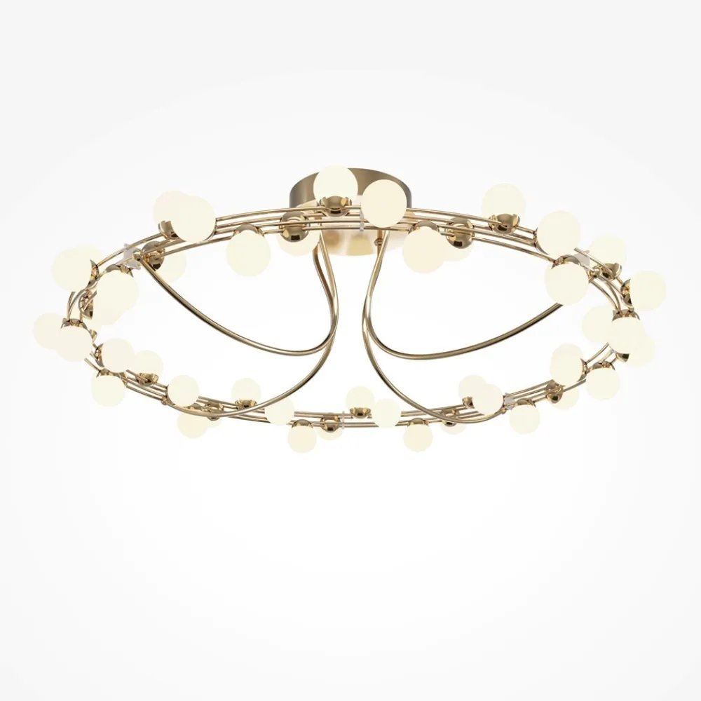 Plafoniere Moderne-Maytoni tessara plafoniera moderna colore oro con sfere led 3000k