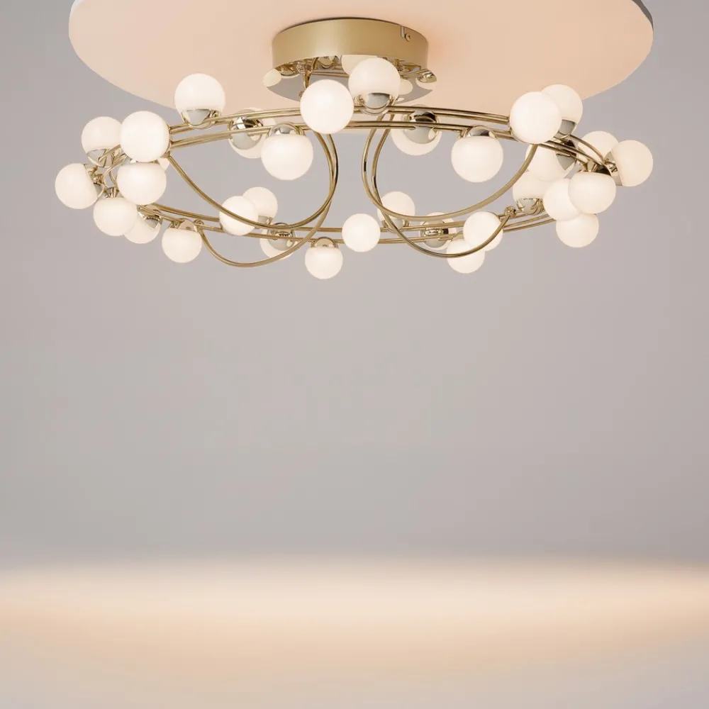 Plafoniere Moderne-Maytoni tessara plafoniera moderna circolare per salotto led 3000k