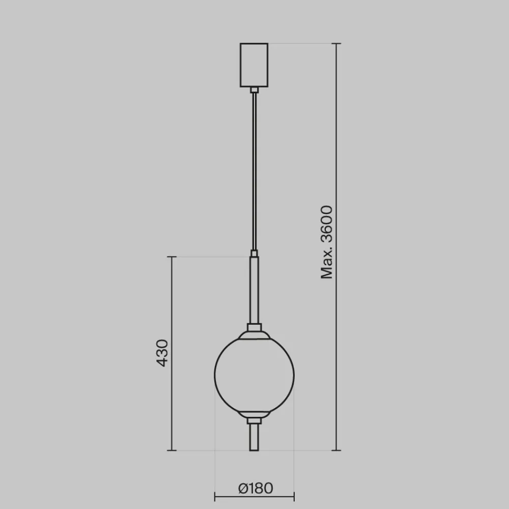 Lampade A Sospensione-Maytoni the sixth sense lampada a sospensione led 3000k con sfera