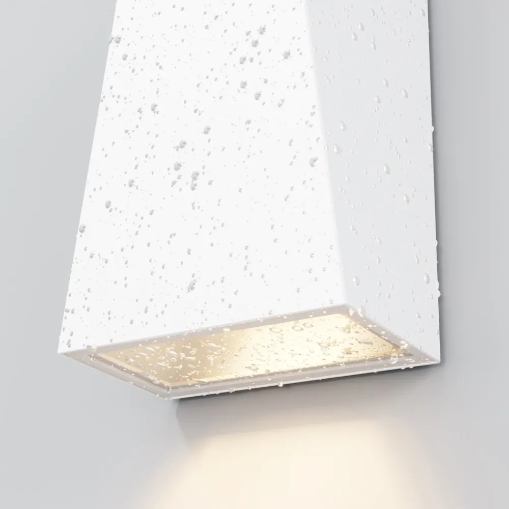 Applique Da Esterno-Maytoni times square applique da esterno led 3200k ip54 bianco