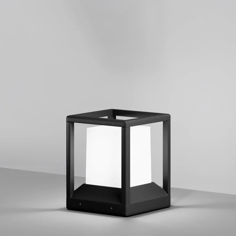 Lampioni Da Giardino-Maytoni trim lampioncino da esterno nera design minimal ip65
