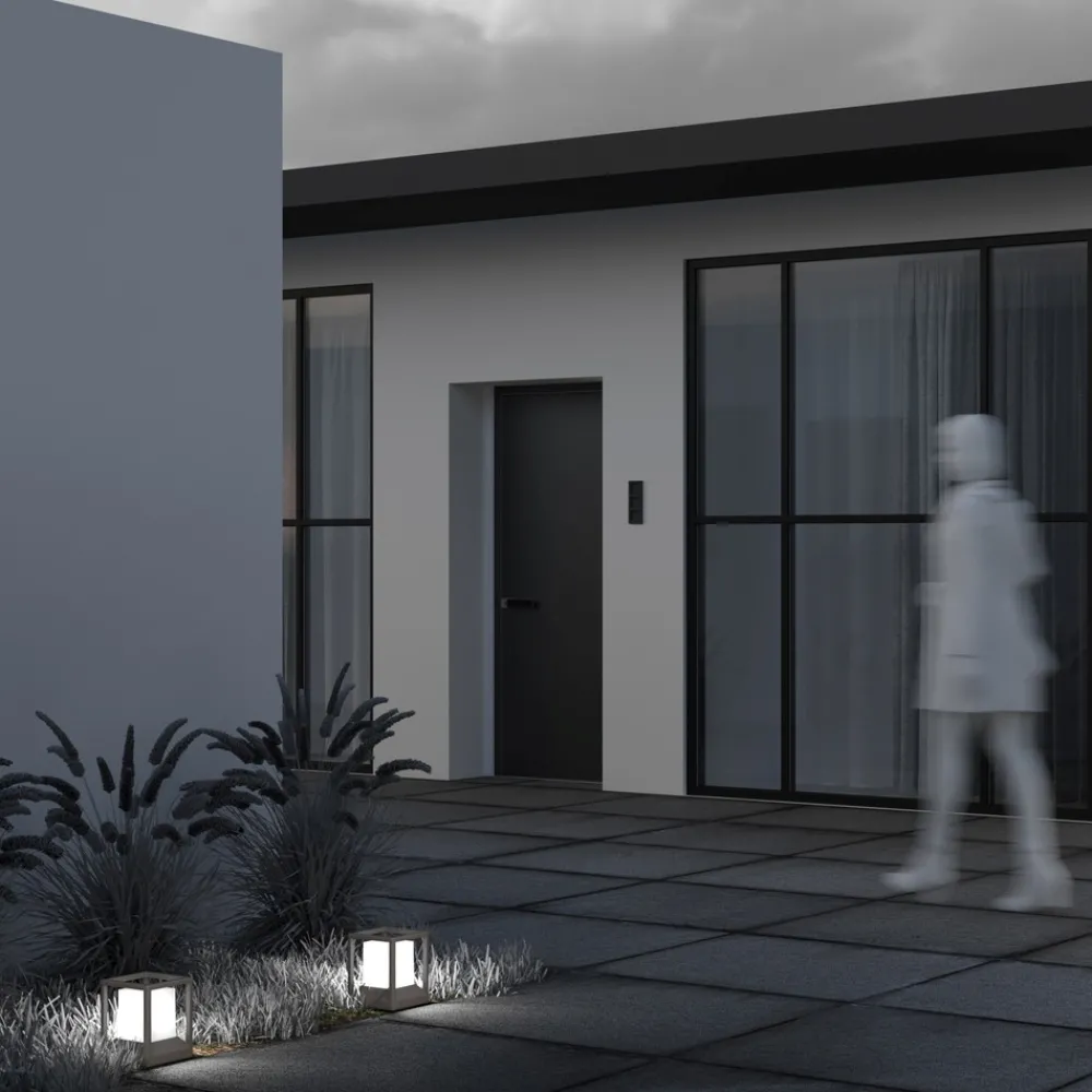Lampioni Da Giardino-Maytoni trim lampioncino da esterno nera design minimal ip65