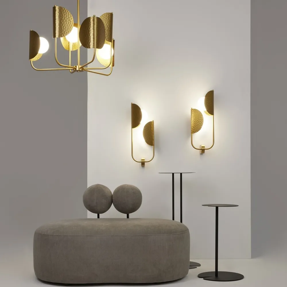 Applique Da Parete-Maytoni tropic applique da parete moderna colore oro 2 luci