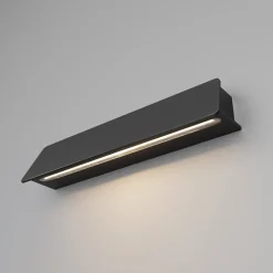 Applique Da Esterno-Maytoni trupp applique da esterno led 3000k ip54 nera minimal