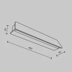 Applique Da Esterno-Maytoni trupp applique da esterno led 3000k ip54 nera minimal