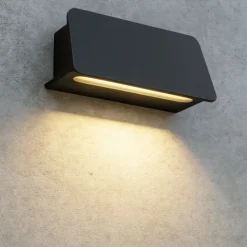 Applique Da Esterno-Maytoni trupp applique da esterno led 3000k ip54 luce verso il basso