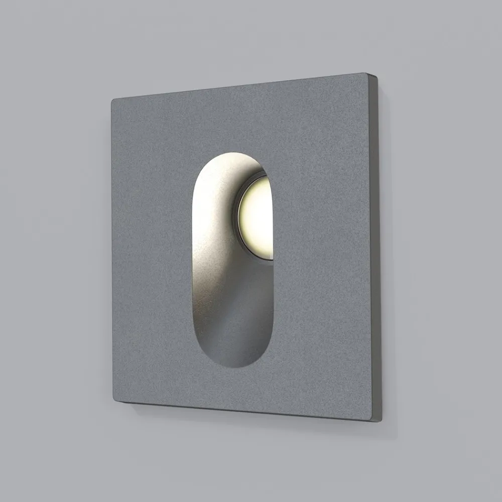 Segnapasso Led-Maytoni via urbana segnapasso per esterno quadrato da incasso led 4000k ip54