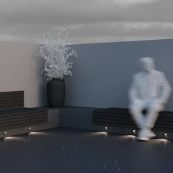 Segnapasso Led-Maytoni via urbana segnapasso per esterno quadrato da incasso led 4000k ip54