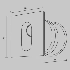 Segnapasso Led-Maytoni via urbana segnapasso per esterno quadrato da incasso led 4000k ip54