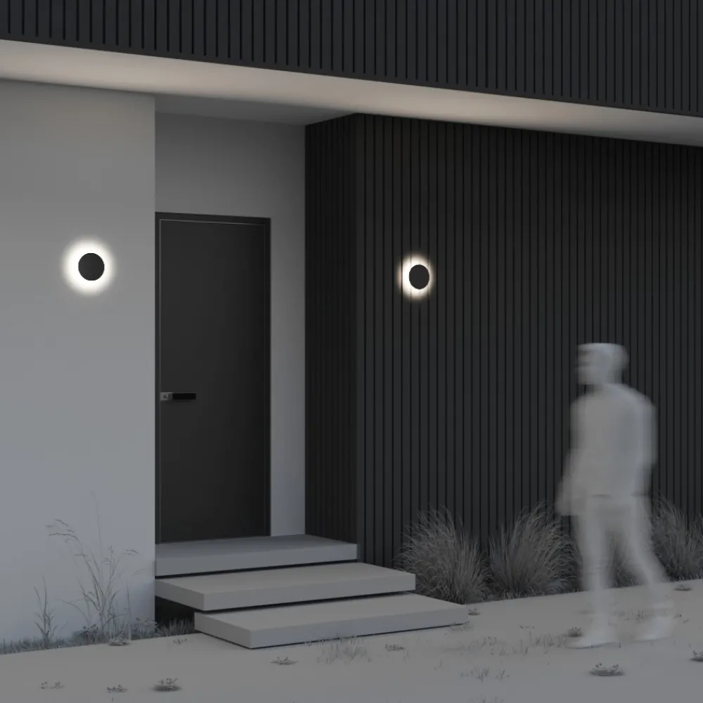 Applique Da Esterno-Maytoni wald applique da esterno led 3000k ip65 rotondo moderno