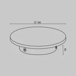 Applique Da Esterno-Maytoni wald applique da esterno led 3000k ip65 rotondo moderno