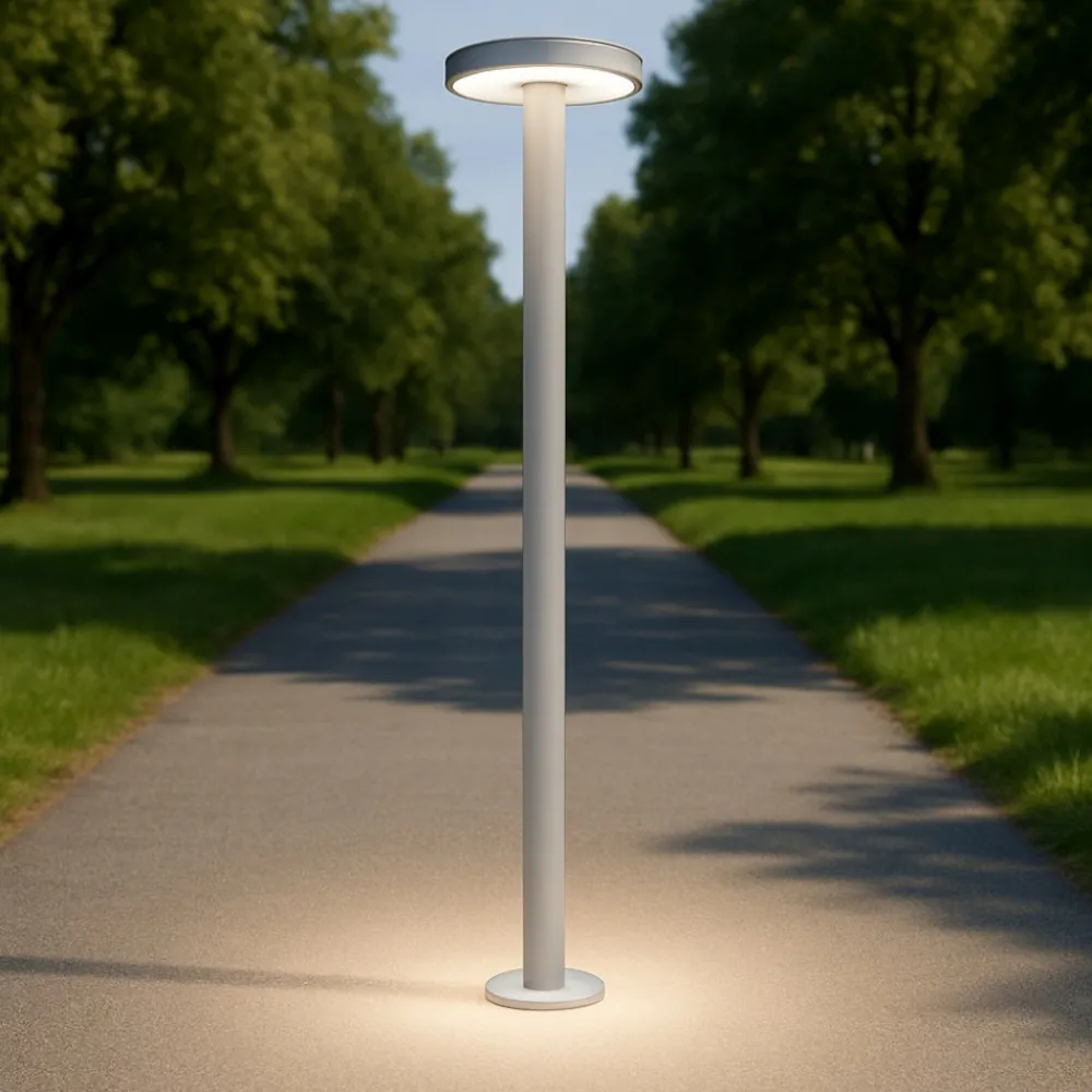 Lampioni Da Giardino-Maytoni wald lampione da giardino led 3000k ip65 colore grigio