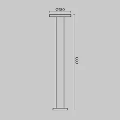 Lampioni Da Giardino-Maytoni wald lampione da giardino led 3000k ip65 colore grigio
