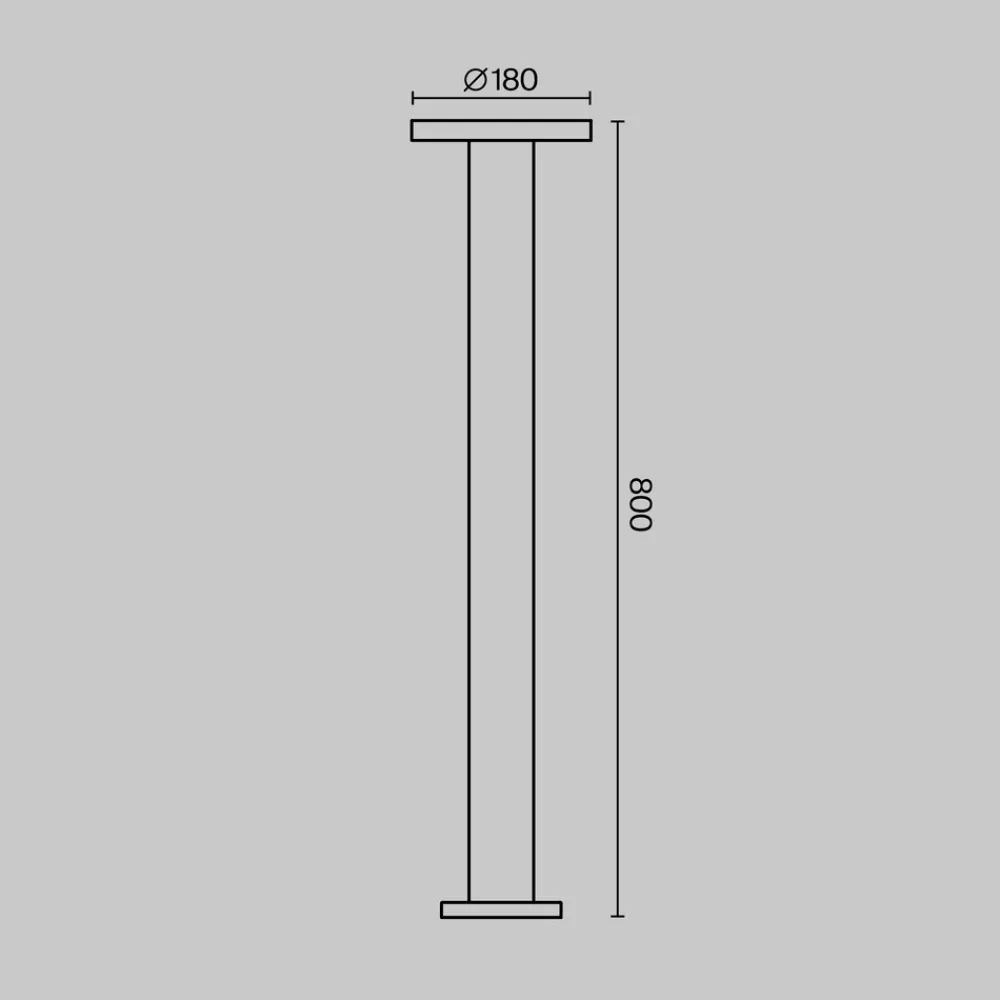 Lampioni Da Giardino-Maytoni wald lampione da giardino led 3000k ip65 colore grigio