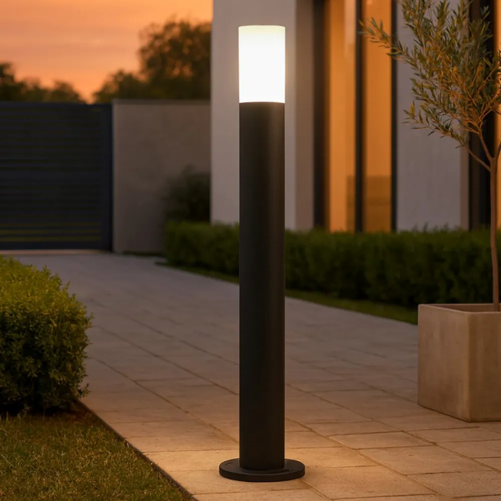 Lampioni Da Giardino-Maytoni willis lampione da giardino design minimal colore grigio ip54