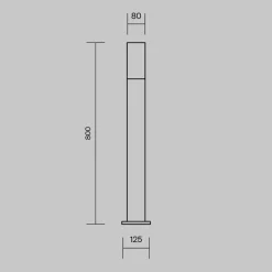 Lampioni Da Giardino-Maytoni willis lampione da giardino design minimal colore grigio ip54