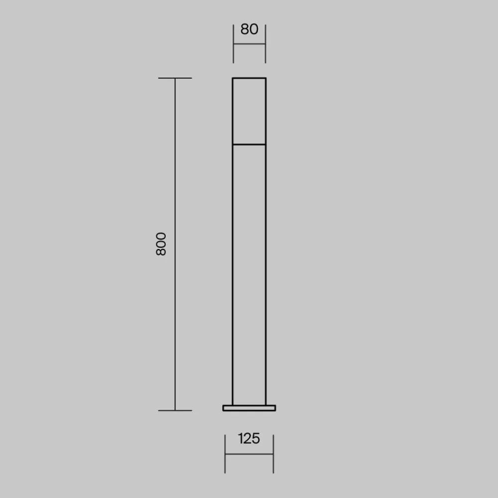 Lampioni Da Giardino-Maytoni willis lampione da giardino design minimal colore grigio ip54