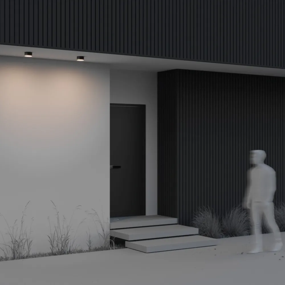 Faretti Da Esterno-Maytoni zon faretto da soffitto per esterno tondo led 15w 3000k ip65