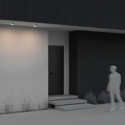 Faretti Da Esterno-Maytoni zon ip faretto bianco a soffitto da esterno led 15w 3000k