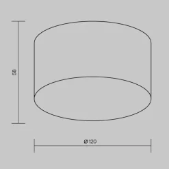Faretti Da Esterno-Maytoni zon ip faretto bianco a soffitto da esterno led 15w 3000k