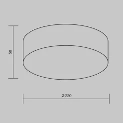 Plafoniere Da Esterno-Maytoni zon ip plafoniera da esterno bianca led 3000k ip65 moderna