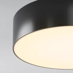 Plafoniere Da Esterno-Maytoni zon ip plafoniera da esterno led 3000k ip65 rotonda nera