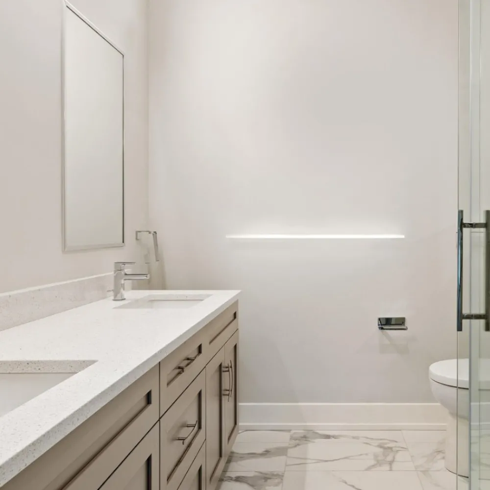 Applique Da Parete-Selezionato da Mazzolaluce Mensola di vetro luminosa da incasso a parete led 12w 4000k