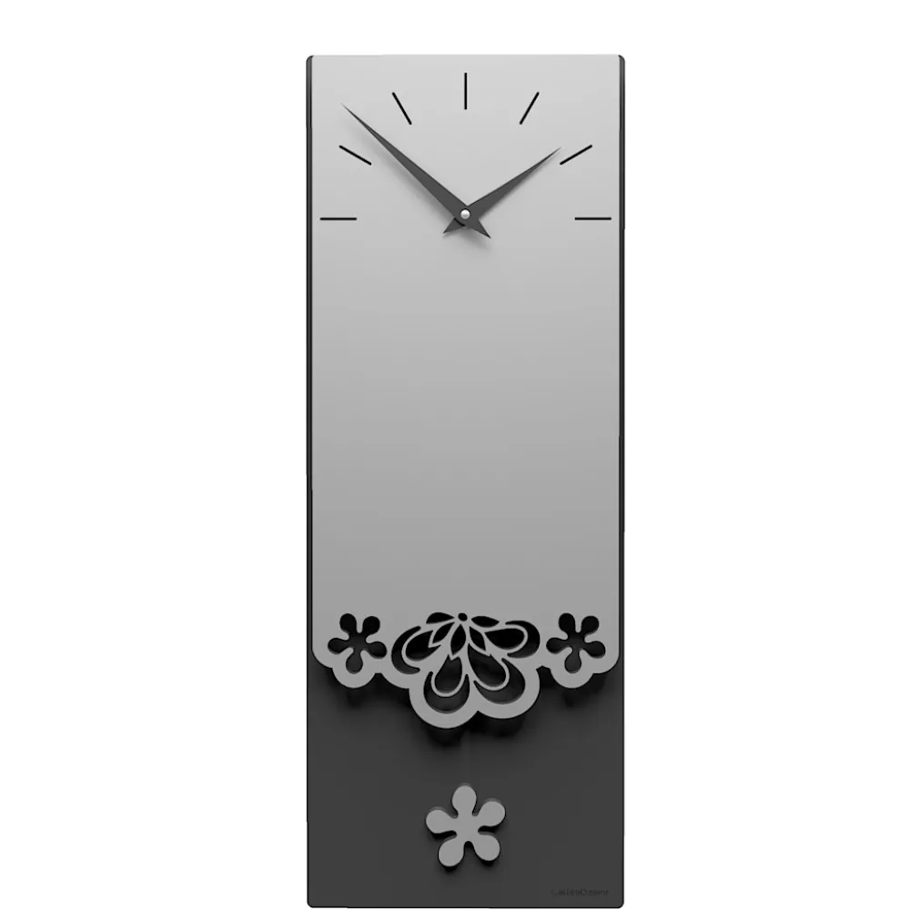 Orologi Da Parete Moderni-Selezionato da Mazzolaluce Merletto orologio a pendolo moderno da parete legno colore alluminio